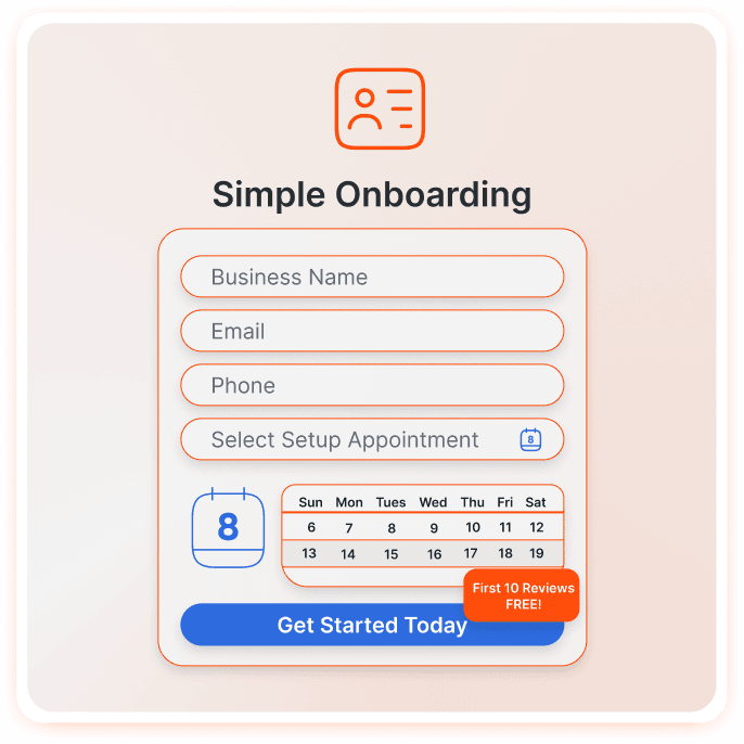 Simple onboarding form for quick setup